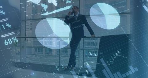 Businessman Analyzing Financial Data Through Smartphone Use - Download Free Stock Images Pikwizard.com