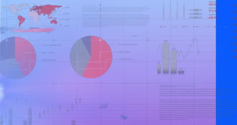 Digital Interface with Global Data Visualization Background