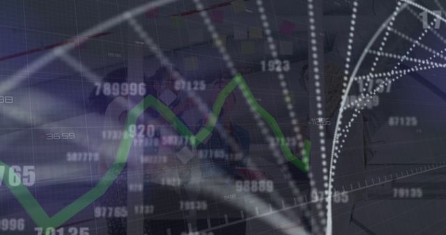 Dynamic Financial Chart with Data and Graphs Overlay - Download Free Stock Images Pikwizard.com