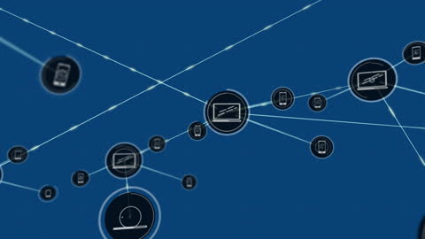 Digital Network Connection Visualization Background