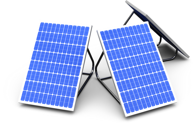 Transparent Three Blue Solar Panels for Renewable Power Generation - Download Free Stock Videos Pikwizard.com