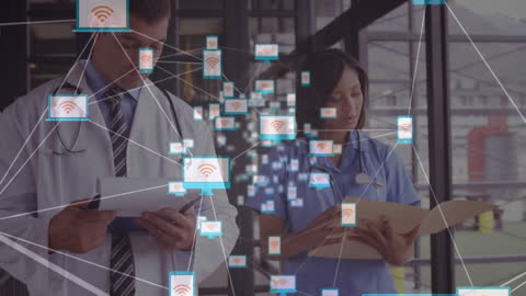 Diverse Medical Team Harnessing Digital Connectivity
