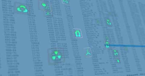 Futuristic Renewable Energy Dashboard with Holographic Icons