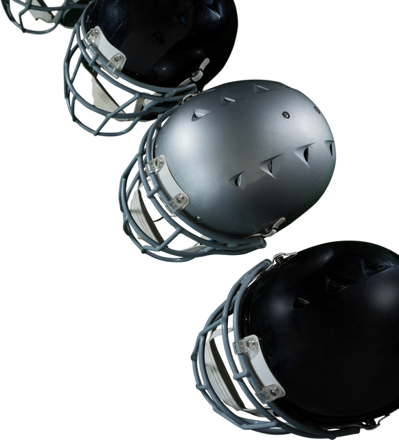 High Angle View of American Football Helmets on Transparent Background - Download Free Stock Videos Pikwizard.com