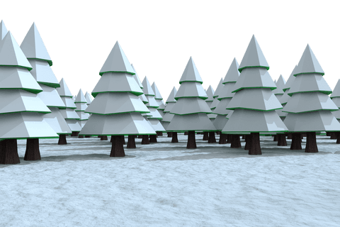stylized transparent winter forest with snow-covered trees - Download Free Stock Videos Pikwizard.com