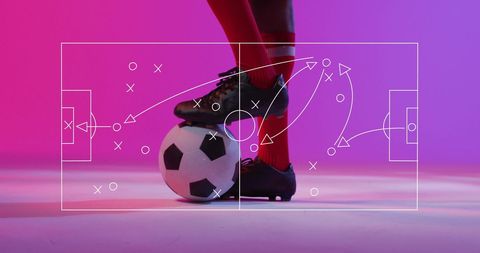 Dynamic soccer strategy with digital overlay