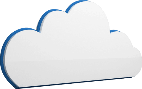 transparent 3d cloud computing symbol with blue outline - Download Free Stock Videos Pikwizard.com
