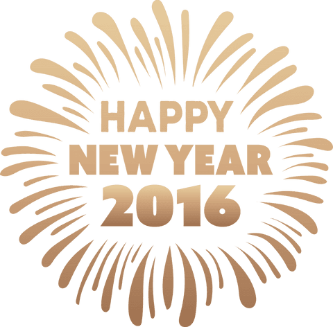 happy new year 2016 text on transparent firework design - Download Free Stock Videos Pikwizard.com