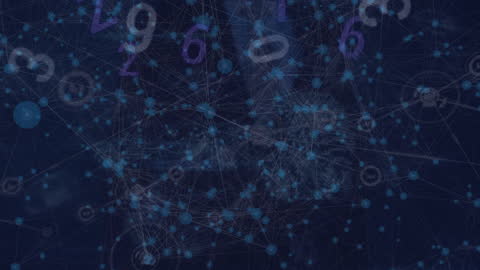 Futuristic Abstract Network of Technology and Numerals