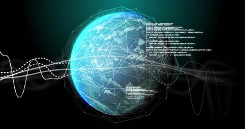 Global Network Connections and Data in Digital Space - Download Free Stock Images Pikwizard.com