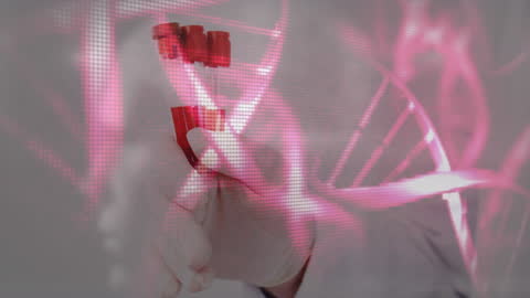 Abstract DNA Strand and Scientific Innovation Theme