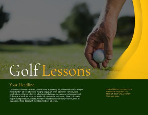 Promoting Precision with Serene Golf Course Scene - Download Free Stock Templates Pikwizard.com