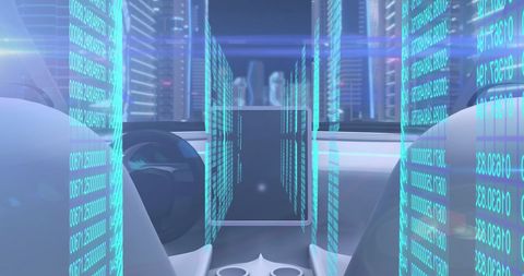 Futuristic Driverless Car Interface with Biometric Data - Download Free Stock Images Pikwizard.com