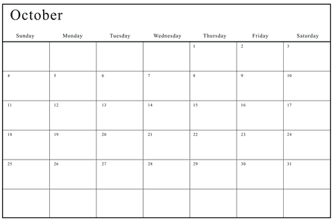 October Modern Calendar Design on Transparent Background - Download Free Stock Videos Pikwizard.com