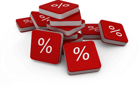 Transparent Stack of Red Percentage Icons for Promotion - Download Free Stock Videos Pikwizard.com