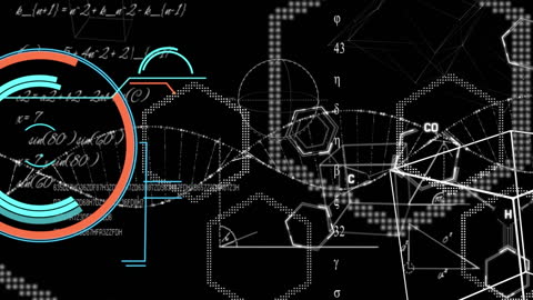 Futuristic DNA Visualization with Math and Graphics