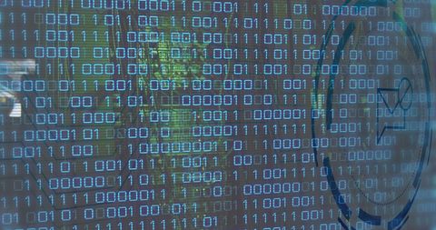 Binary Code Overlay on Computer Servers for Data Processing Concept - Download Free Stock Images Pikwizard.com