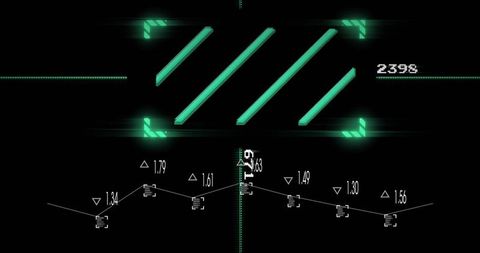 Futuristic Scanning Interface with Data Analytics and Reticle Display