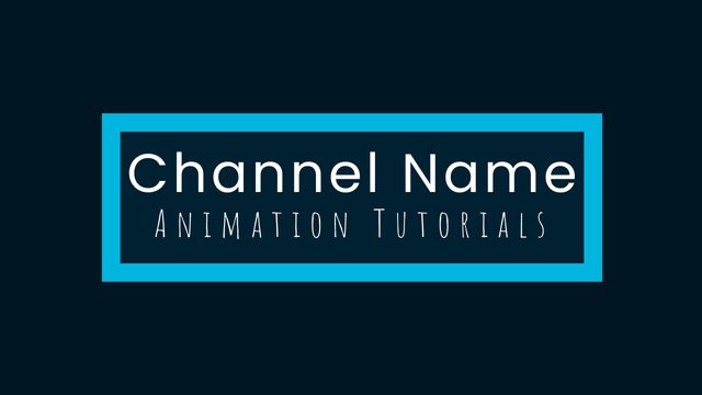 Sleek Template for Animation and Design Tutorial Channels - Download Free Stock Templates Pikwizard.com