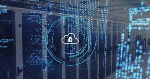 Digital Data Security in a Futuristic Server Room Environment - Download Free Stock Images Pikwizard.com