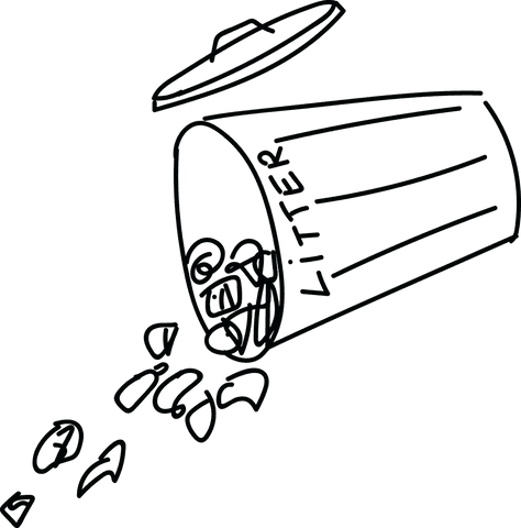 transparent digital illustration of litter concept for recycling transitions - Download Free Stock Videos Pikwizard.com