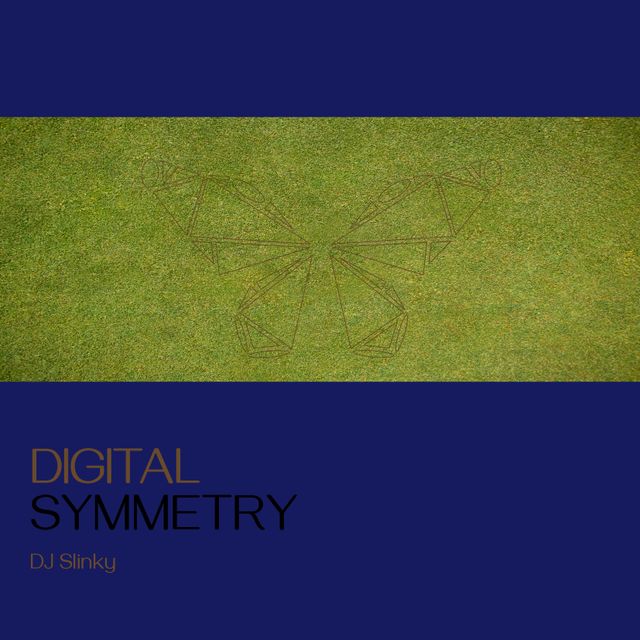 DJ Slinky Album Cover with Butterfly Design and Digital Symmetry Text - Download Free Stock Templates Pikwizard.com