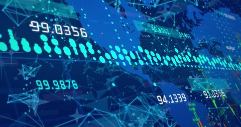 Digital Data Processing on Global Map Concept - Download Free Stock Images Pikwizard.com
