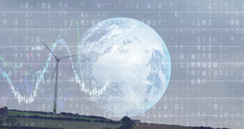 Digital Technology and Sustainable Energy Integration Concept