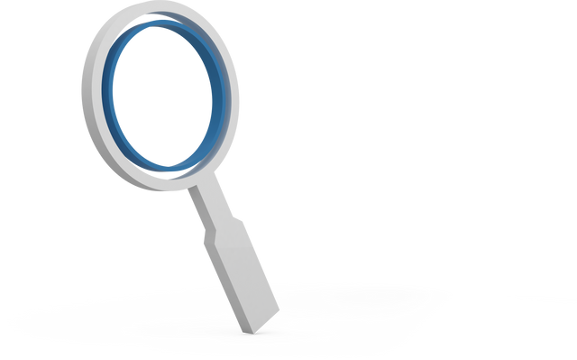 3D Transparent Blue and White Magnifying Glass Icon on Clear Background - Download Free Stock Videos Pikwizard.com