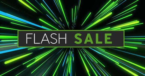 Dynamic Flash Sale Banner with Vibrant Neon Lights - Download Free Stock Images Pikwizard.com