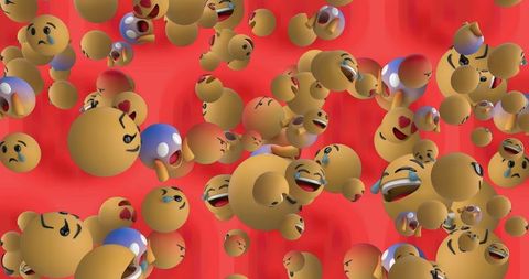Floating Emoji Icons on Vibrant Red Background - Download Free Stock Images Pikwizard.com