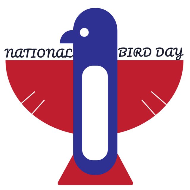 Symbolic representation of National Bird Day capturing the importance of bird conservation. Shows a stylized bird increasing awareness of avian species and their habitats. Ideal for use in educational materials, conservation campaigns, or as a promotion for bird-related festivities and awareness programs.