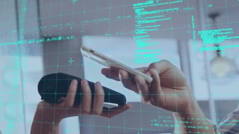 Contactless Payment with Smartphone Highlighting Data Processing