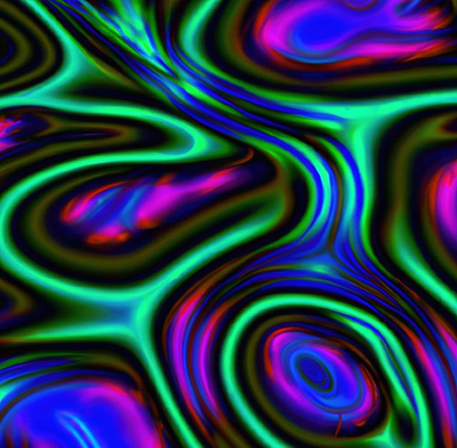 Close up of colorful neon shapes on black backrgound. Abstract backrgound, light and pattern concept.