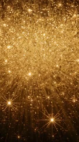 Vertical Golden Sparks Twinkling Loop for Holiday Intros and Celebration Overlays