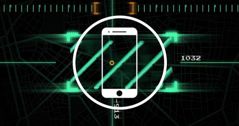 Smartphone Icon Amidst Digital Data Flow - Download Free Stock Images Pikwizard.com