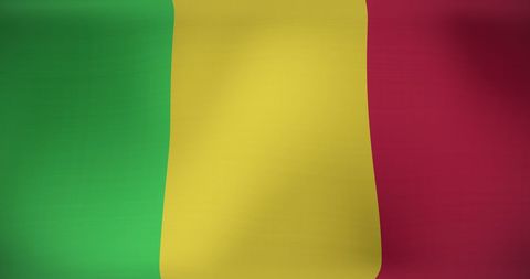 Waving Flag of Mali Symbolizing National Unity and Patriotism