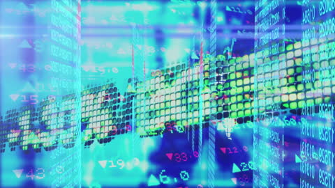 Futuristic Data Visualization with Financial Digital Interface