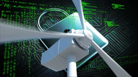 Wind Energy Animation with Cybersecurity Elements