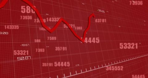 Digital Stock Market Data on Red Background - Download Free Stock Images Pikwizard.com