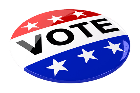 patriotic voting badge with text on transparent background - Download Free Stock Videos Pikwizard.com