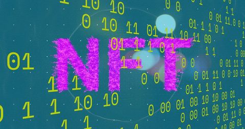 Digital NFT Concept with Data Planning Background - Download Free Stock Images Pikwizard.com