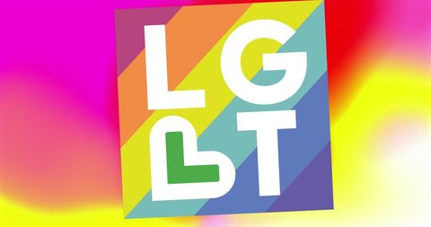 LGBT Letters With Vibrant Rainbow Background - Download Free Stock Images Pikwizard.com
