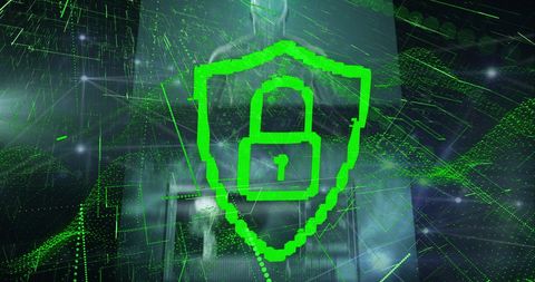 Digital Padlock Represents Cybersecurity and Data Protection - Download Free Stock Images Pikwizard.com