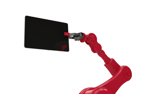 Transparent Robotic Arm Holding Digital Tablet Illustration - Download Free Stock Videos Pikwizard.com
