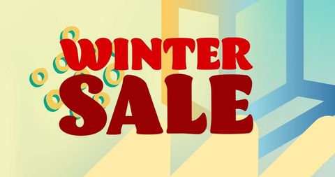 Winter Sale Banner with Abstract Colorful Background