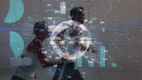 Global Connectivity and Data Analysis Conceptual Art