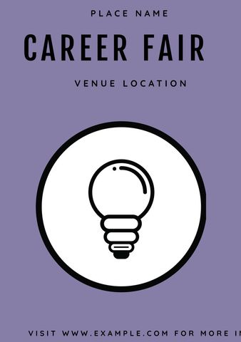 Innovative Career Fair Poster Featuring Lightbulb Icon - Download Free Stock Templates Pikwizard.com