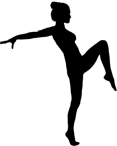 transparent silhouette of female athlete balancing on one leg - Download Free Stock Videos Pikwizard.com
