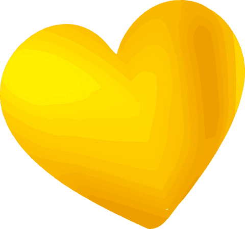 golden yellow heart symbol with transparent background - Download Free Stock Videos Pikwizard.com